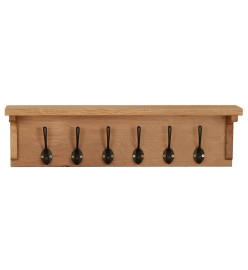 Porte-manteau 60x16x16 cm Bois de chêne massif