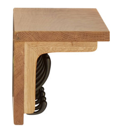 Porte-manteau 60x16x16 cm Bois de chêne massif