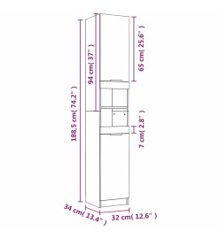 Ensemble d'armoires de salle de bain 4 pcs sonoma gris