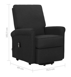 Fauteuil Noir Tissu