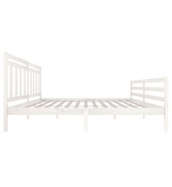 Cadre de lit Blanc Bois massif 200x200 cm