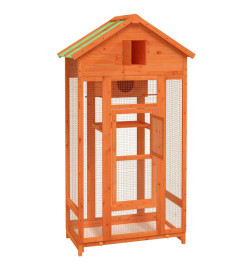 Maison à oiseaux marron 91,5x53x170 cm bois massif de pin