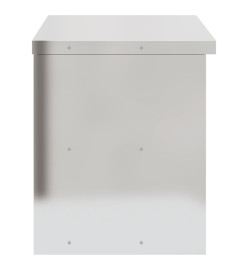 Armoire murale de cuisine avec portes coulissantes inox