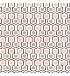 Good Vibes Papier peint Hexagon Pattern Rose et violet