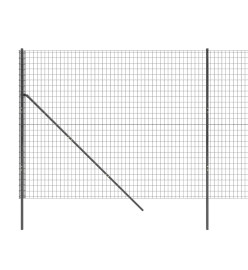 Clôture en treillis métallique anthracite 2,2x10 m