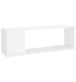 Meuble TV Blanc brillant 100x24x32 cm Aggloméré