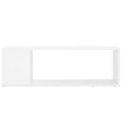 Meuble TV Blanc brillant 100x24x32 cm Aggloméré