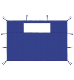 Parois latérales de belvédère avec fenêtres 2 pcs Bleu