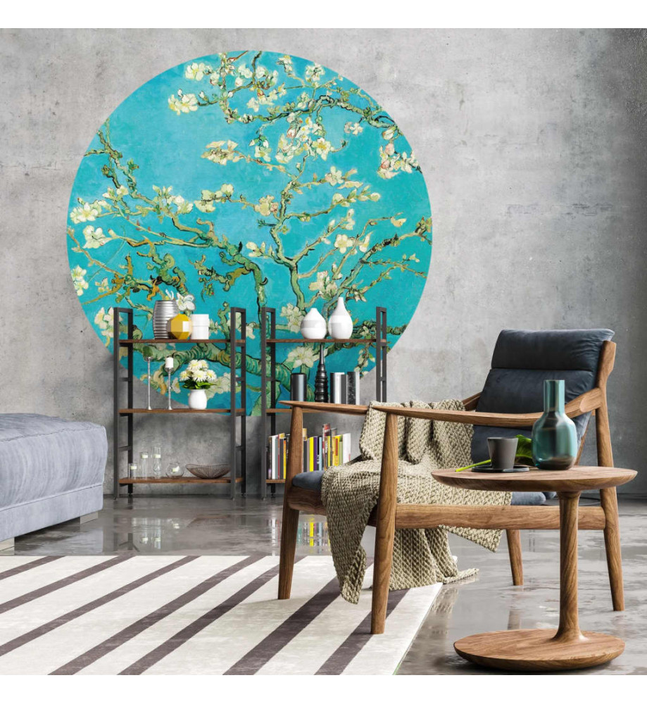 WallArt Papier peint cercle Almond Blossom 190 cm