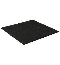 Panneaux muraux 12 pcs Noir 30x30 cm Velours 1,08 m²