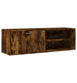 Meuble TV chêne fumé 120x34x37 cm bois d'ingénierie