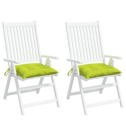 Coussins de chaise 2 pcs vert brillant 40x40x7 cm tissu oxford