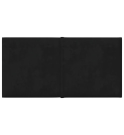 Panneaux muraux 12 pcs Noir 30x15 cm Velours 0,54 m²