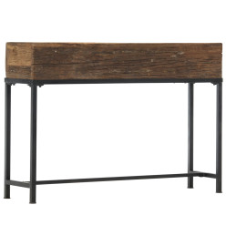 Table console 120x30x80 cm bois de récupération massif