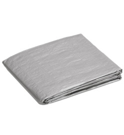 Bâche 90 g/m² 3x6 m Gris PEHD