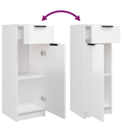 Ensemble d'armoires de salle de bain 3 pcs blanc brillant