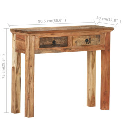 Table console 90,5x30x75 cm Bois d'acacia et de récupération