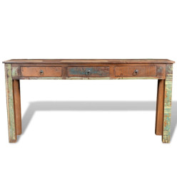 Table console avec 3 tiroirs Bois recyclé