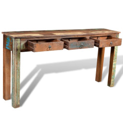 Table console avec 3 tiroirs Bois recyclé