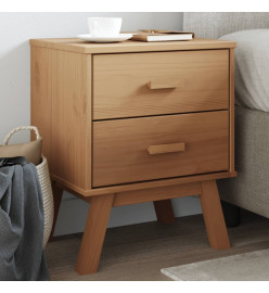 Table de chevet OLDEN marron bois de pin solide
