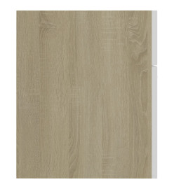 Armoire d'évier Blanc et chêne sonoma 60x38,5x46 cm Aggloméré