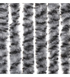 Rideau anti-mouches gris et noir et blanc 90x220 cm chenille