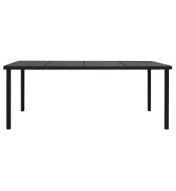 Mobilier de salle à manger d'extérieur 7 pcs Acier Anthracite