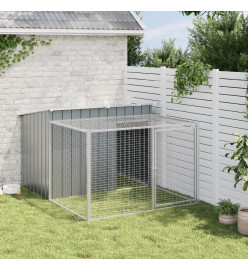 Niche pour chien avec cour anthracite 153x194x110 cm