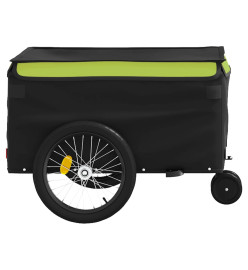 Remorque de vélo noir et vert 30 kg fer