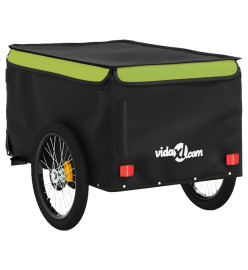 Remorque de vélo noir et vert 30 kg fer