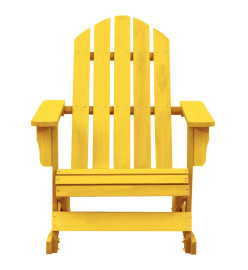 Chaise à bascule de jardin Adirondack Bois de sapin Jaune