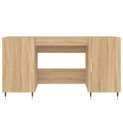 Bureau chêne sonoma 140x50x75 cm bois d'ingénierie