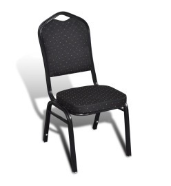 Chaises à manger lot de 30 noir tissu