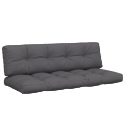 Coussins de palette 2 pcs anthracite tissu