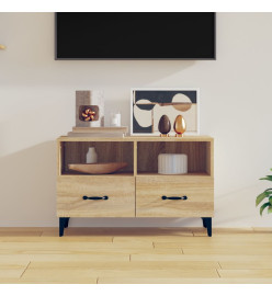 Meuble TV Chêne sonoma 80x36x50 cm Bois d'ingénierie