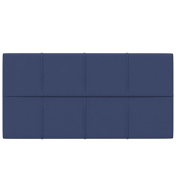 Panneaux muraux 12 pcs Bleu 60x30 cm Tissu 2,16 m²