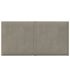 Panneaux muraux 12 pcs Gris clair 30x15 cm Velours 0,54 m²