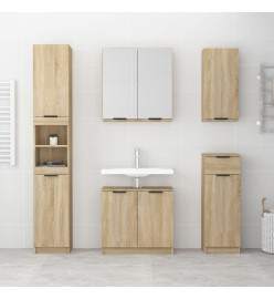 Meubles de salle de bain 5 pcs Chêne Sonoma Bois d'ingénierie