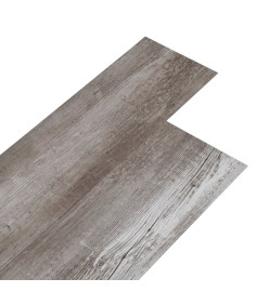 Planche de plancher PVC autoadhésif 5,21 m² 2mm Marron bois mat