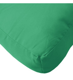 Coussin de palette vert tissu