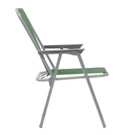 Chaise pliante de camping 2 pcs 52 x 59 x 80 cm Vert