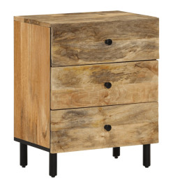Table de chevet 50x33x60 cm bois de manguier massif