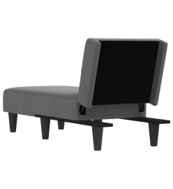 Chaise longue gris foncé tissu