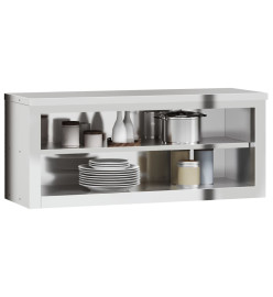 Armoire murale de cuisine avec étagère acier inoxydable