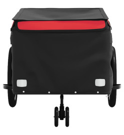 Remorque de vélo noir et rouge 45 kg fer