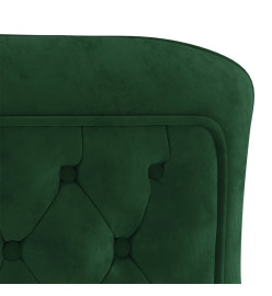 Chaise de salle à manger Vert foncé 53x52x98 cm Velours et inox