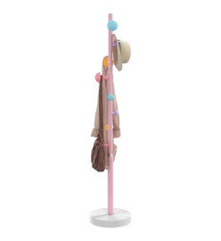 Porte-manteau rose 172 cm fer enduit de poudre