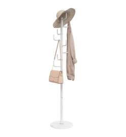 Porte-manteau blanc 183 cm fer enduit de poudre