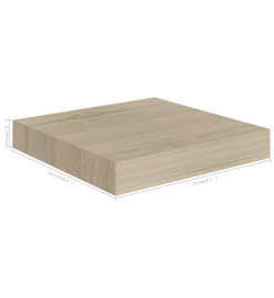 Étagère murale flottante Chêne 23x23,5x3,8 cm MDF