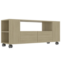 Meuble TV chêne sonoma 120x35x48 cm bois d'ingénierie